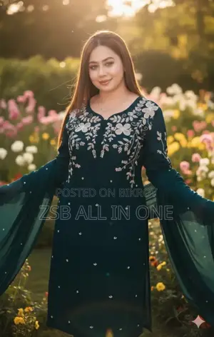 Premium Rayon Cotton Embroidery Three-Piece Set