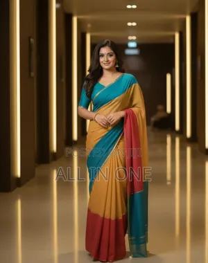 Half Silk Saree With Blouse Piece