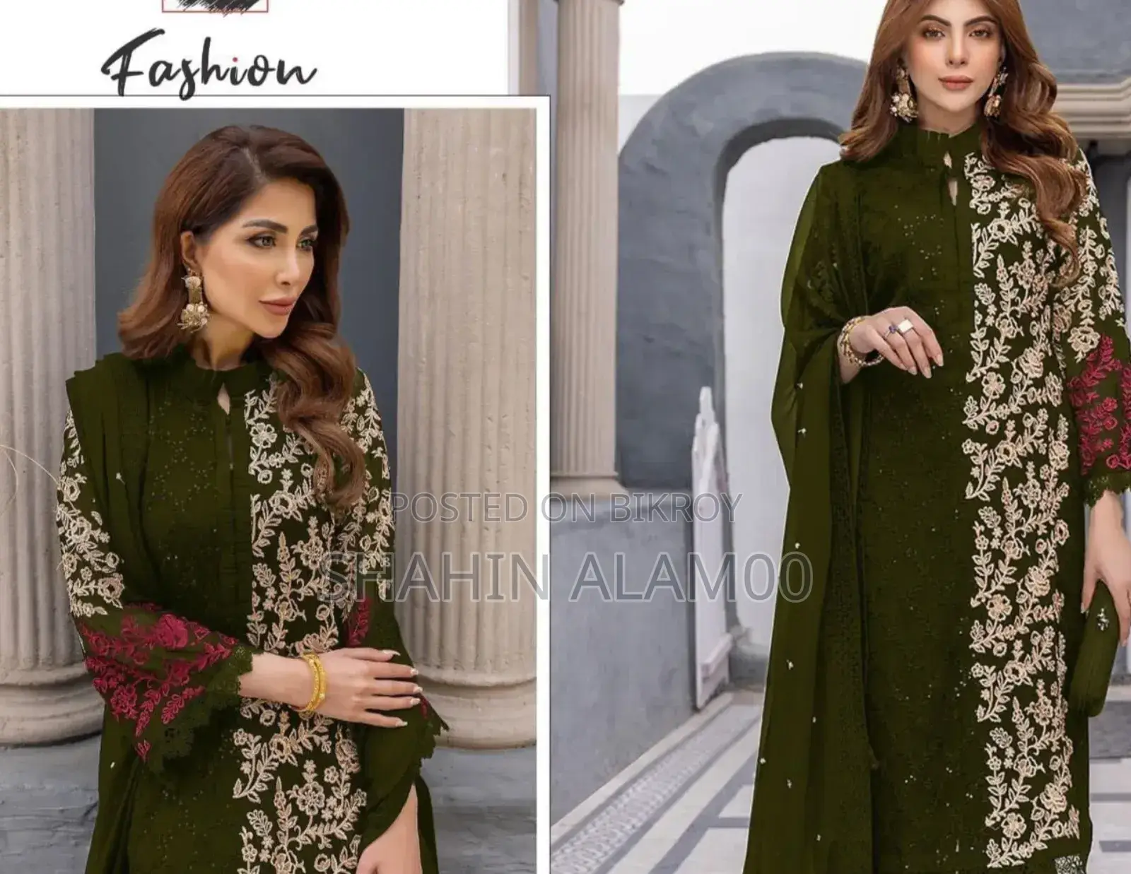 Readymade Georgette Embroidery Three Piece