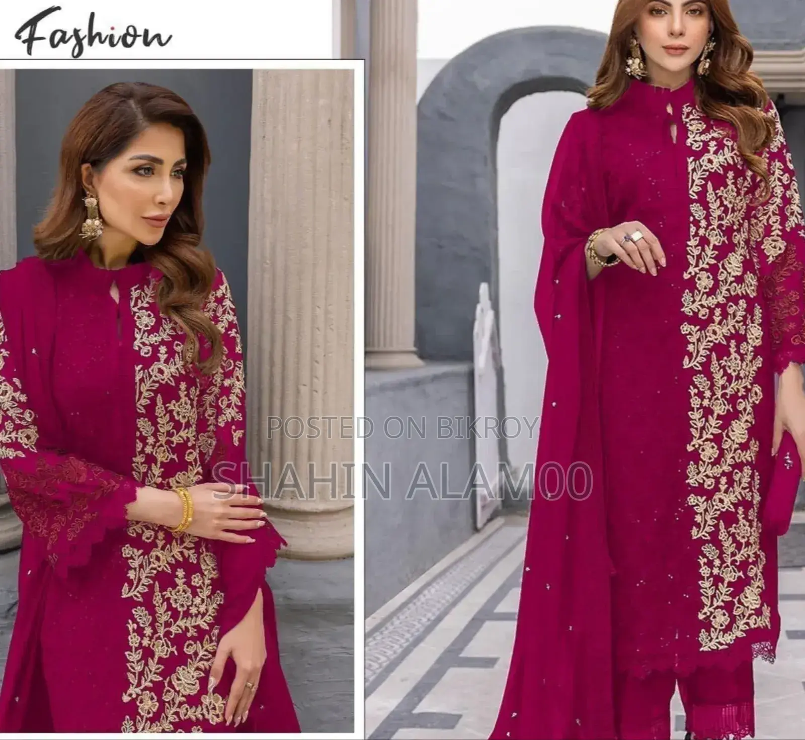 Readymade Georgette Embroidery Three Piece