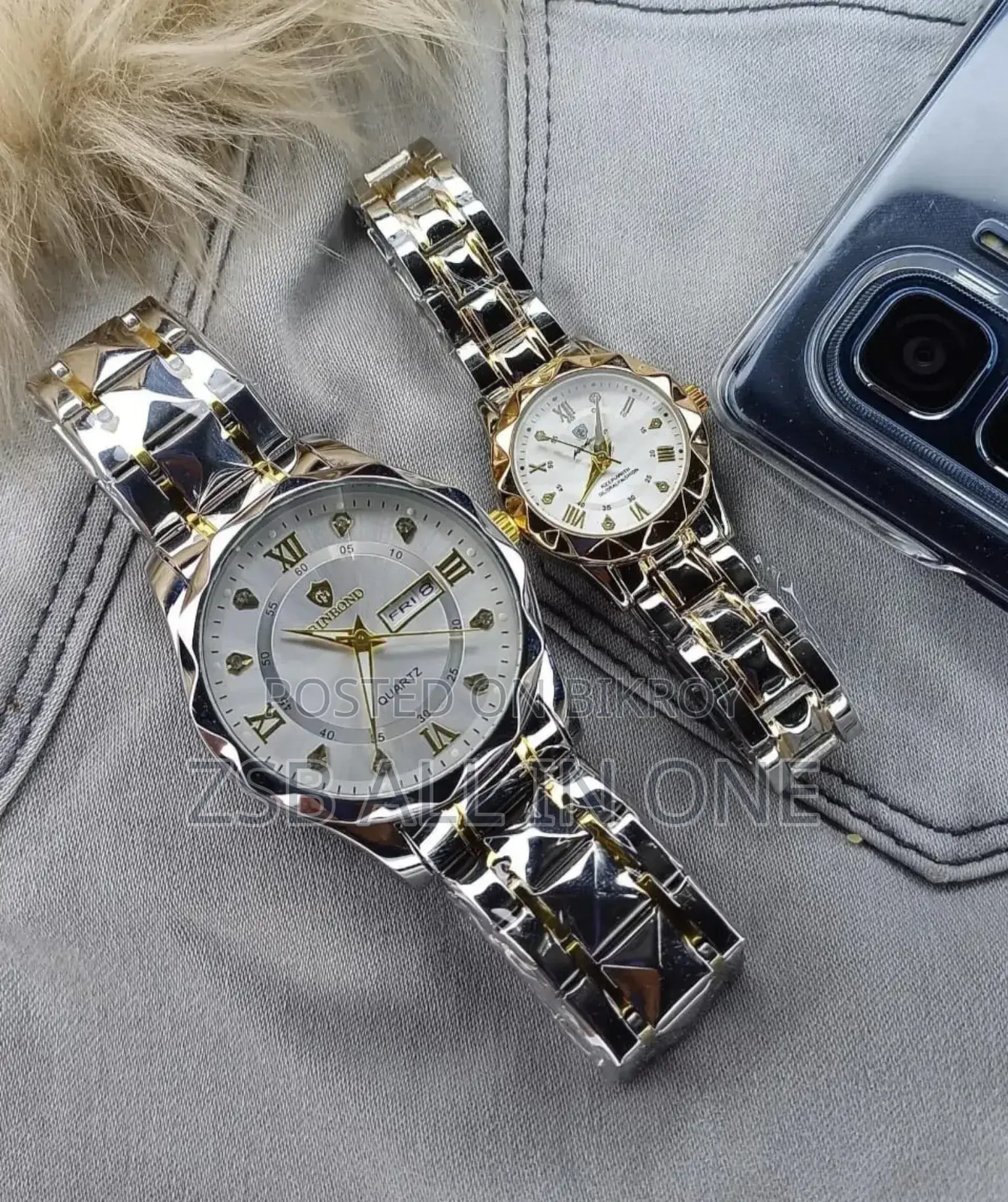 Premium Luxury Couple Watch Set (With Gift Box)