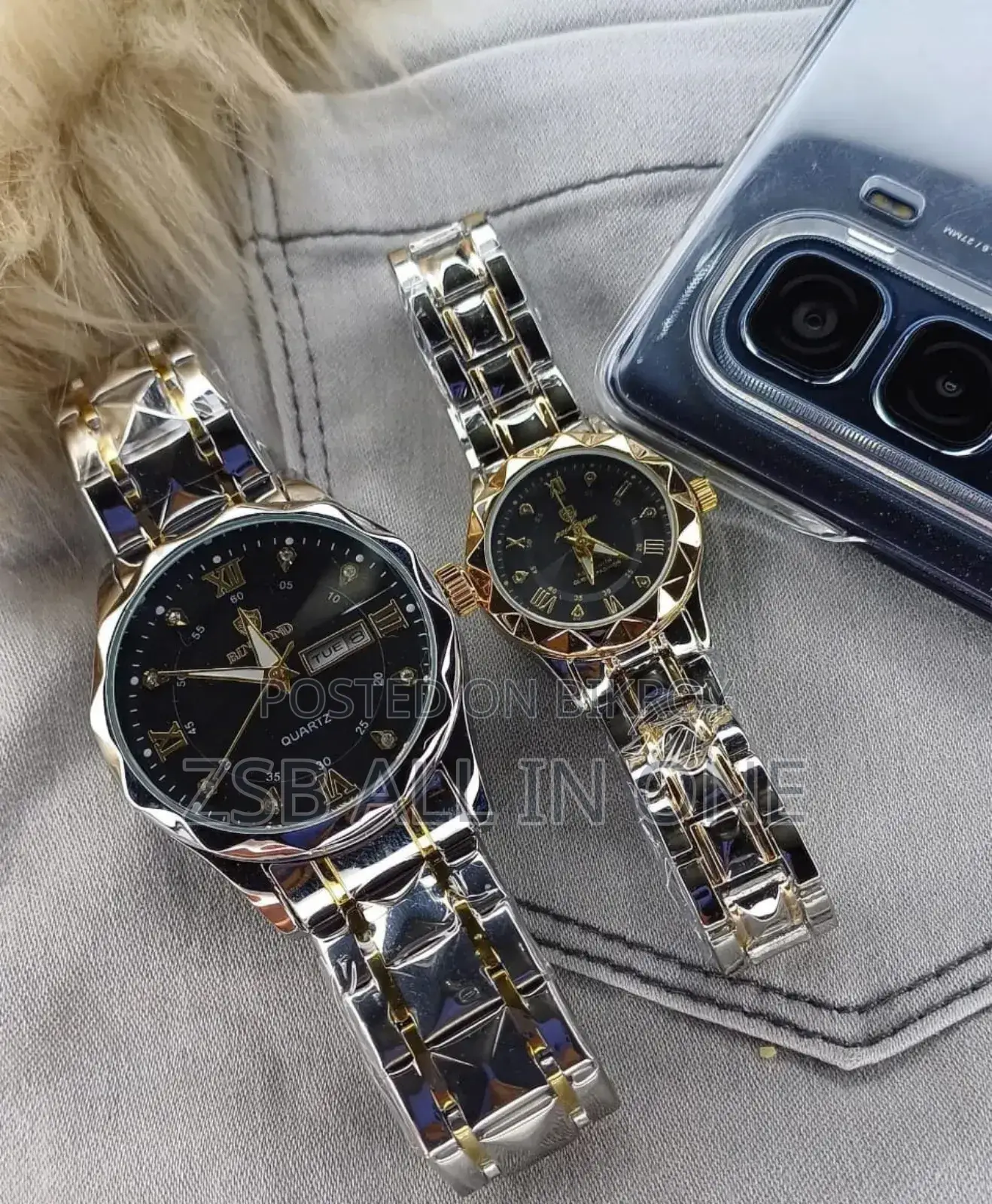 Premium Luxury Couple Watch Set (With Gift Box)