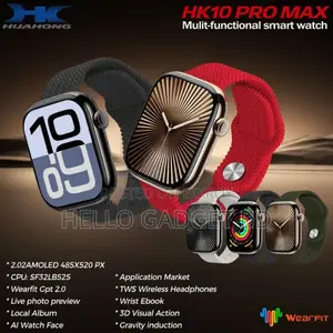 Hk10 Pro Max Smart Watch – Big Display | Premium Look | Bluetooth Call