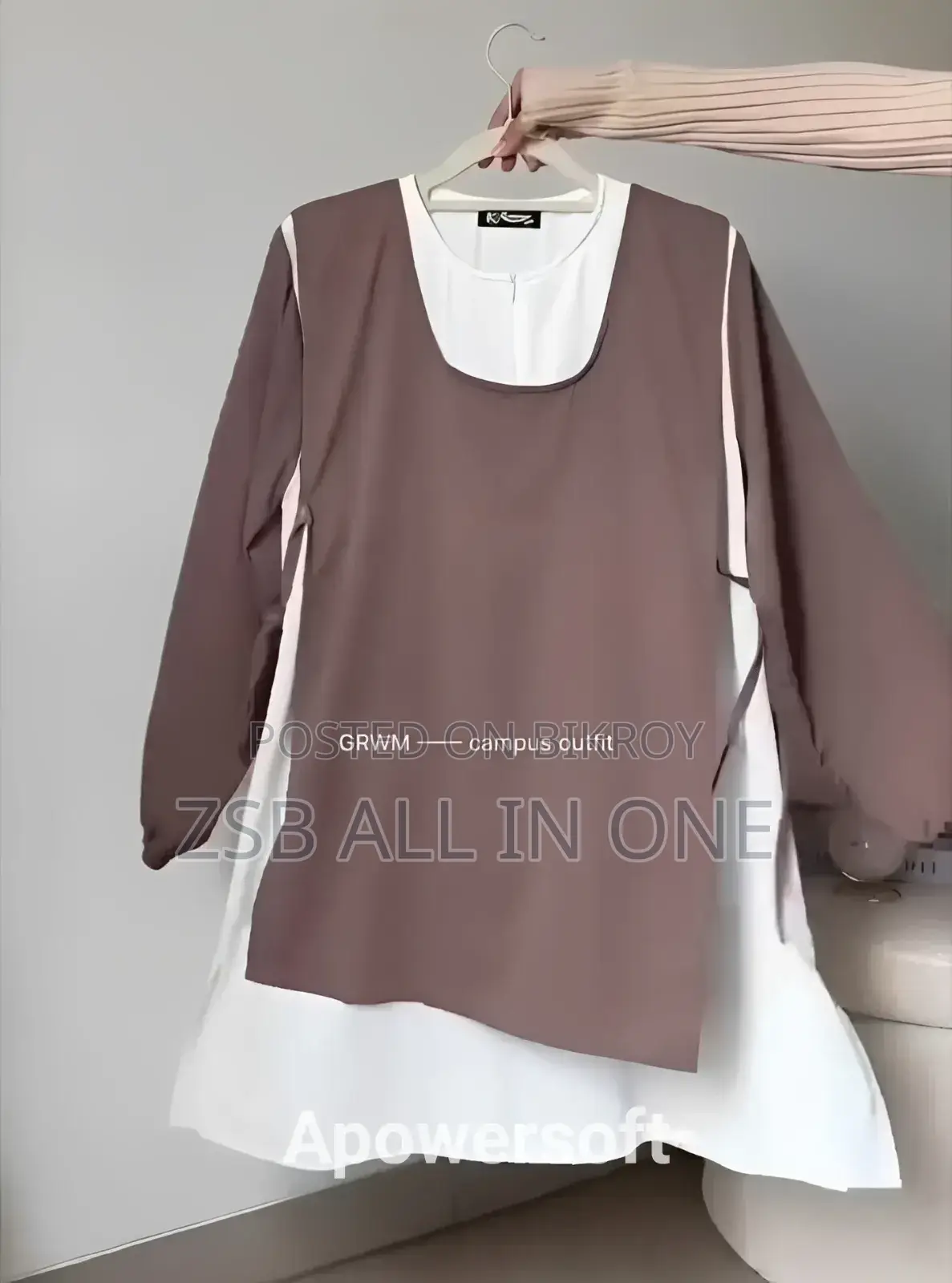 Double Part Ribbon Abaya Set