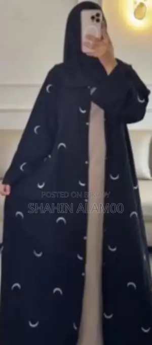 Moon Embroidery Burqa (with Hijab)