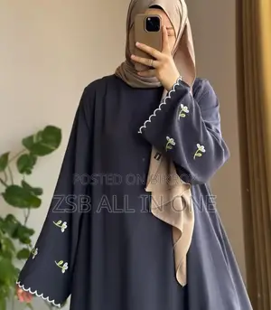 Flora Embroidery Borka (with Hijab) High Quality
