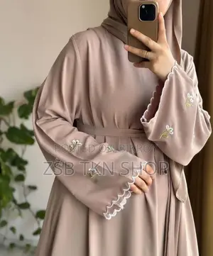 Flora Embroidery Borkha (with Hijab) High Quality