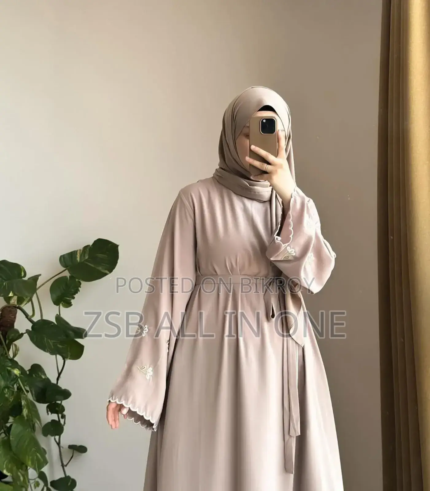 Flora Embroidery Borka (with Hijab) High Quality