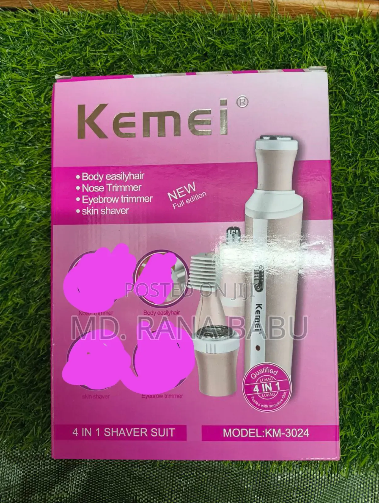 Kemei Km 3024 4 in 1 Rechargeable Lady Shaver and Grooming Kit