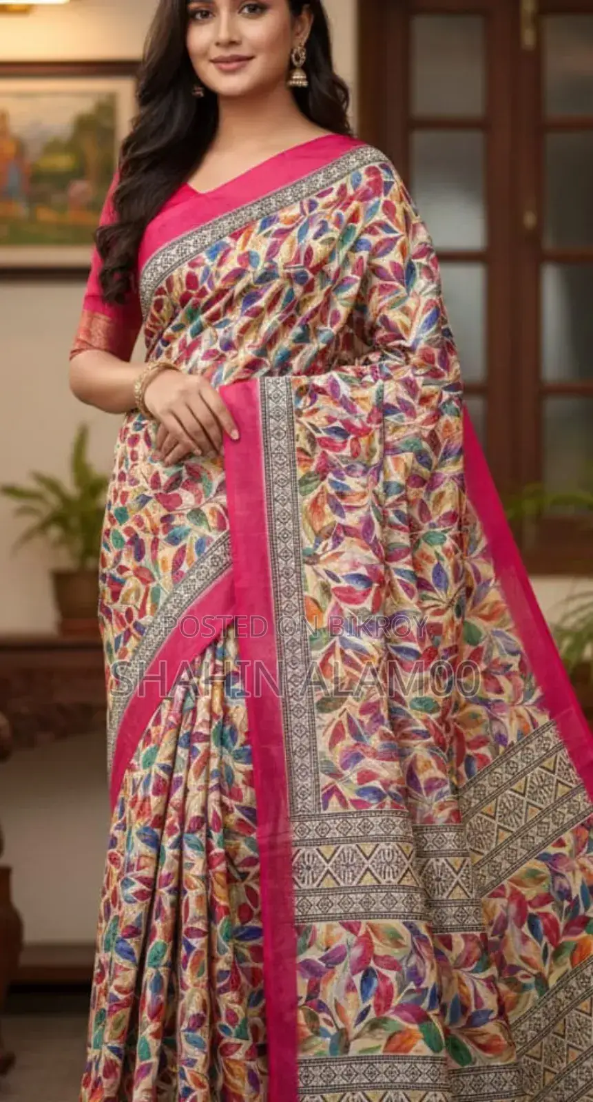 Chanderi Silk Saree With Blouse Piece