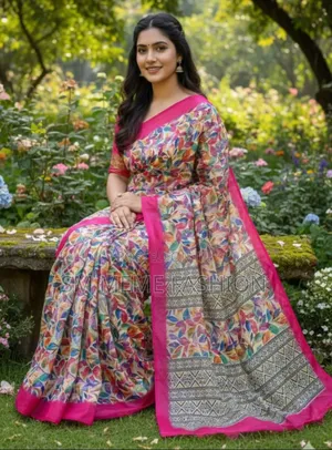 Chanderi Silk Sharee With Blause PCS