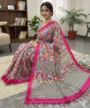 Chanderi Silk Saree with Blouse Piece