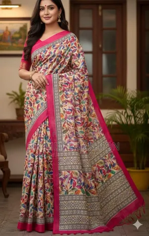 Chanderi Silk Saree with Blouse Piece