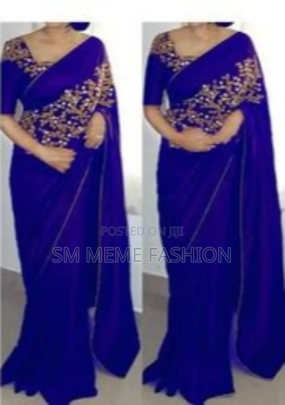Premium Indian Georgette Embroidery Saree with Blouse Piece