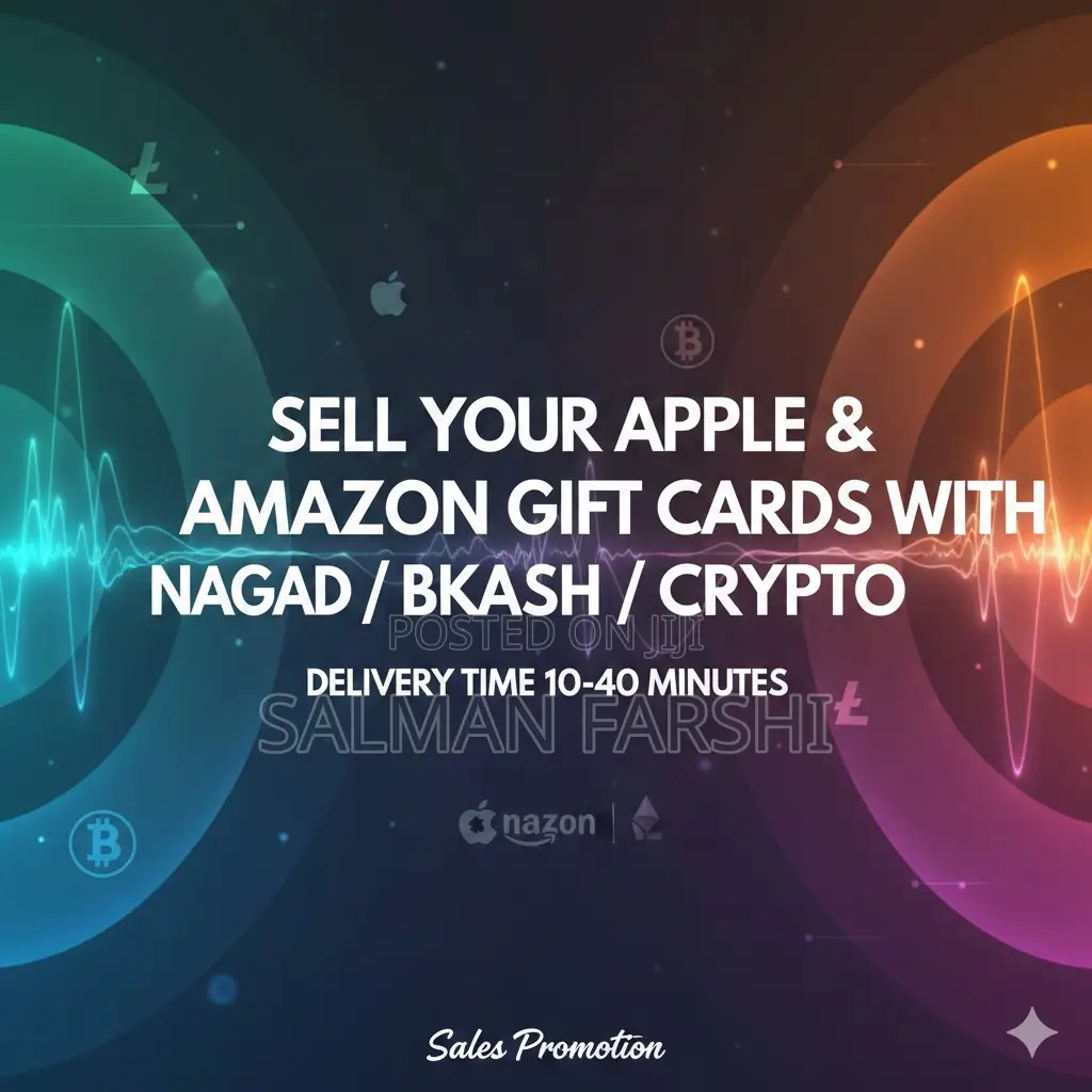 Sell Your Apple/Razer Gold Gift Card by Crypto/Nagad.