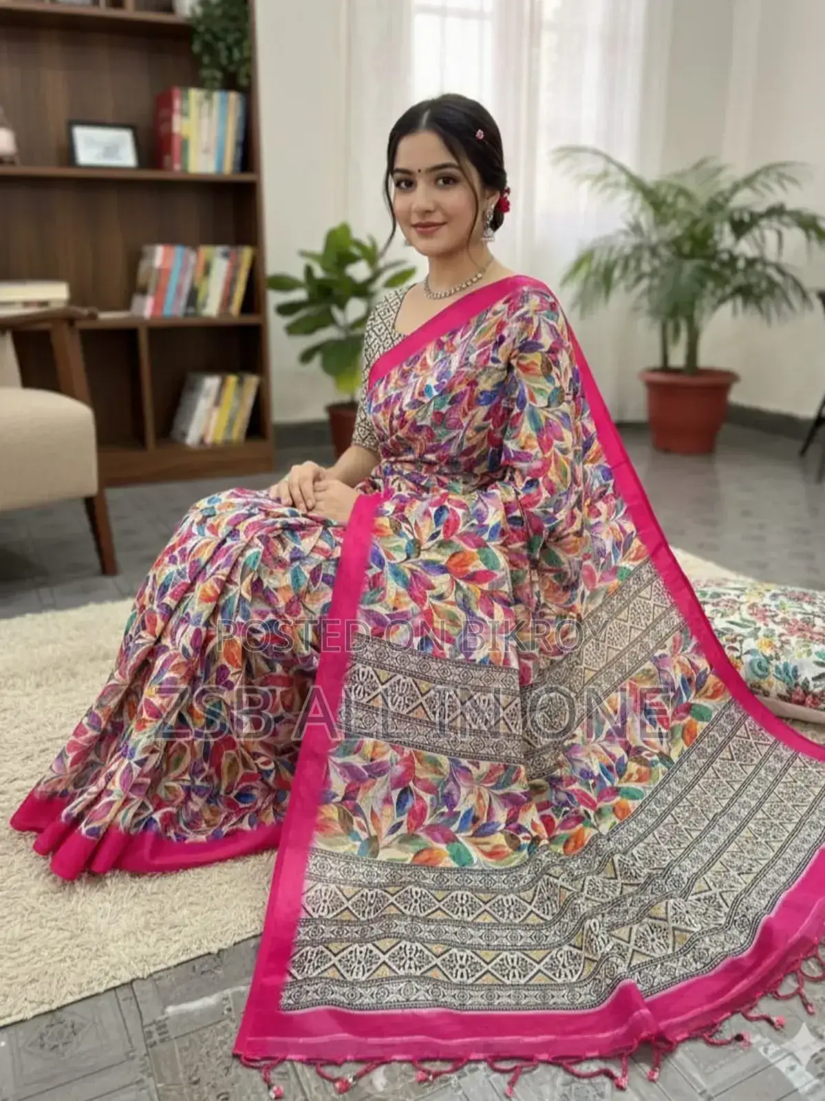 Chanderi Silk Saree With Blouse Piece