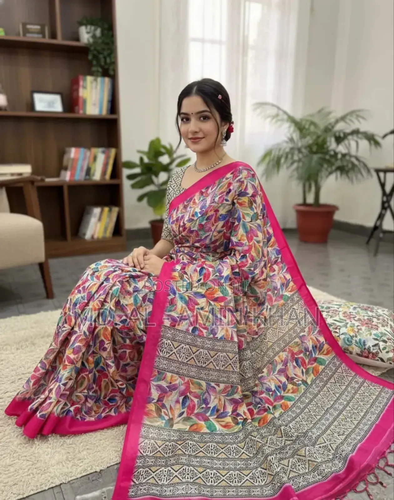 Chanderi Silk Sharee With Blause PCS