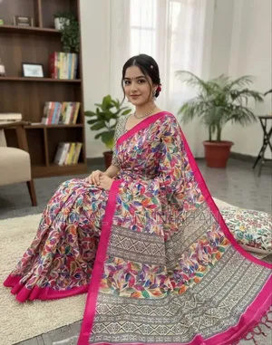Chanderi Silk Sharee With Blause PCS