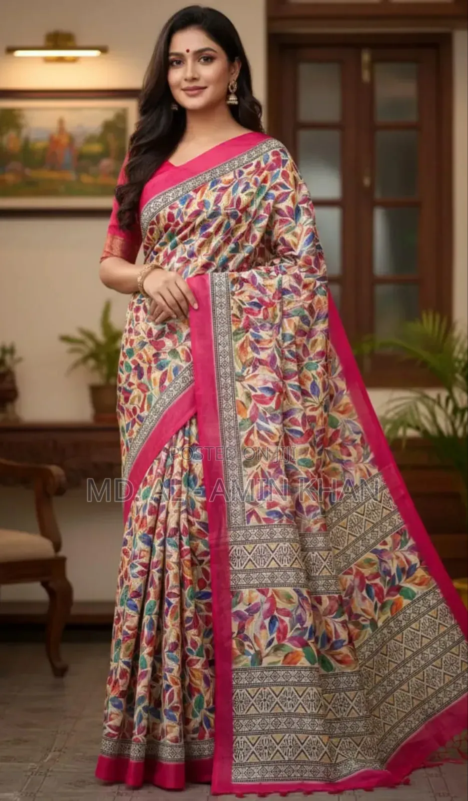 Chanderi Silk Sharee With Blause PCS