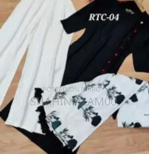Exclusive Rayon Kurti and Plazo Set (3-Piece)