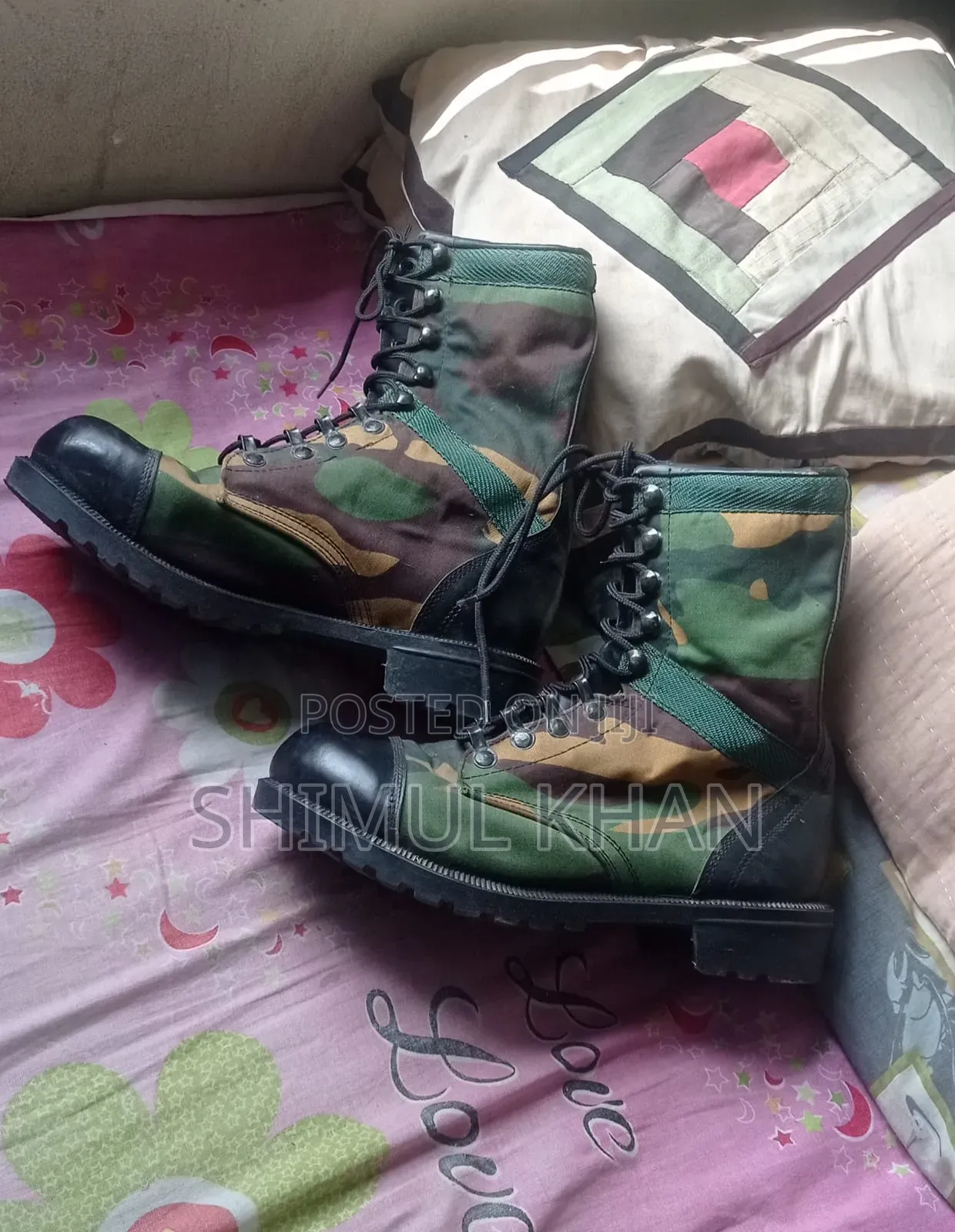 A pair of boots for sale