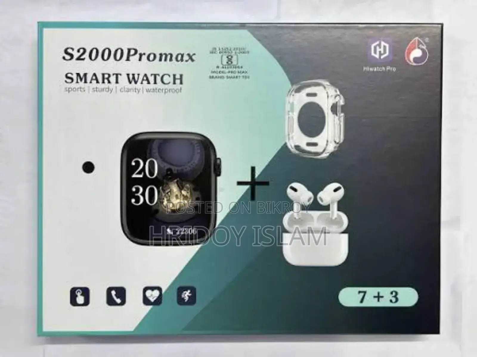 S2000 Promax Smartwatch 7 in 3 Combo