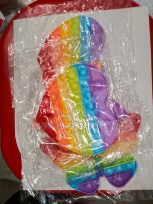 Rainbow Butterfly-Shaped Pop It Push Bubble Fidget Sensory Toy.