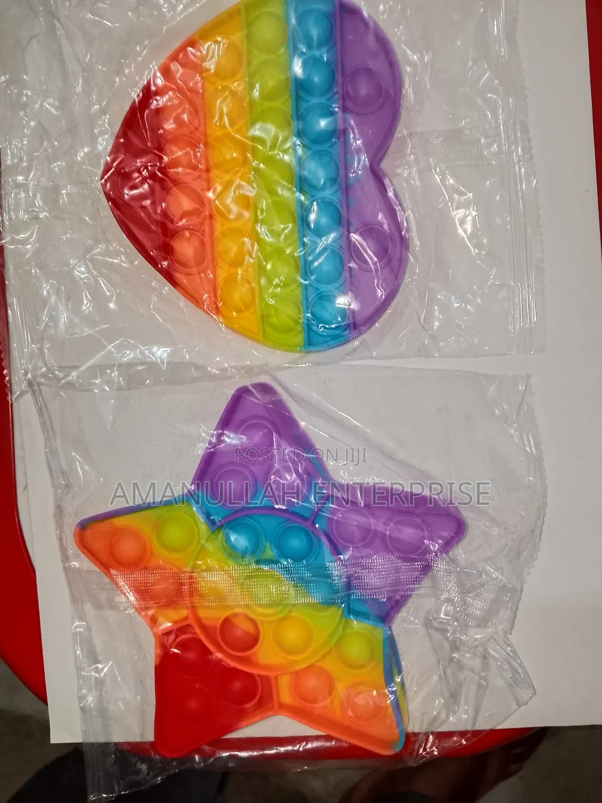 Rainbow Butterfly-Shaped Pop It Push Bubble Fidget Sensory Toy.