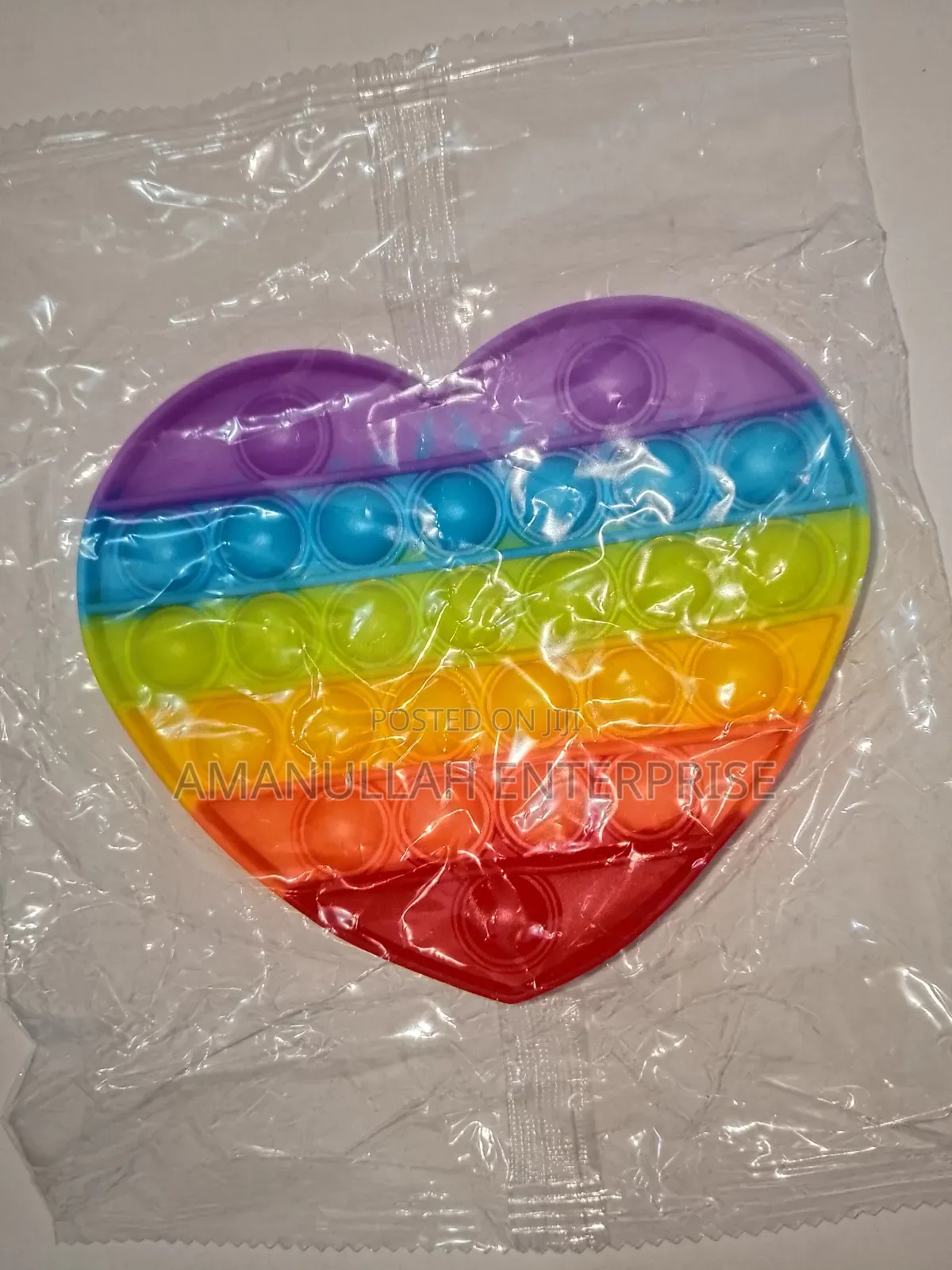 Rainbow Butterfly-Shaped Pop It Push Bubble Fidget Sensory Toy.