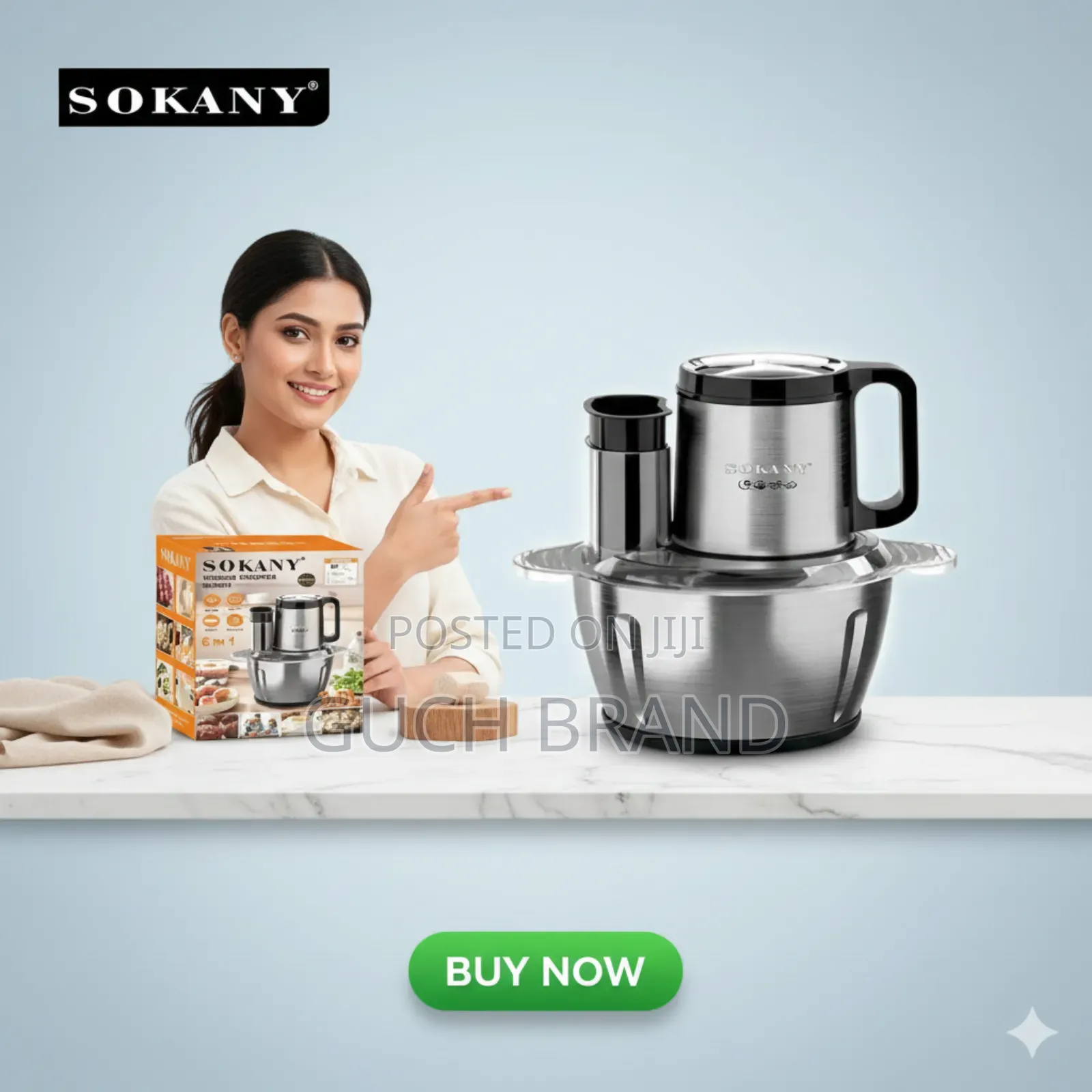 সোকানি ওয়ান্ডার চপার (Sk-06019) – ৬-ইন-১ মাল্টি-ফাংশনাল চপার!