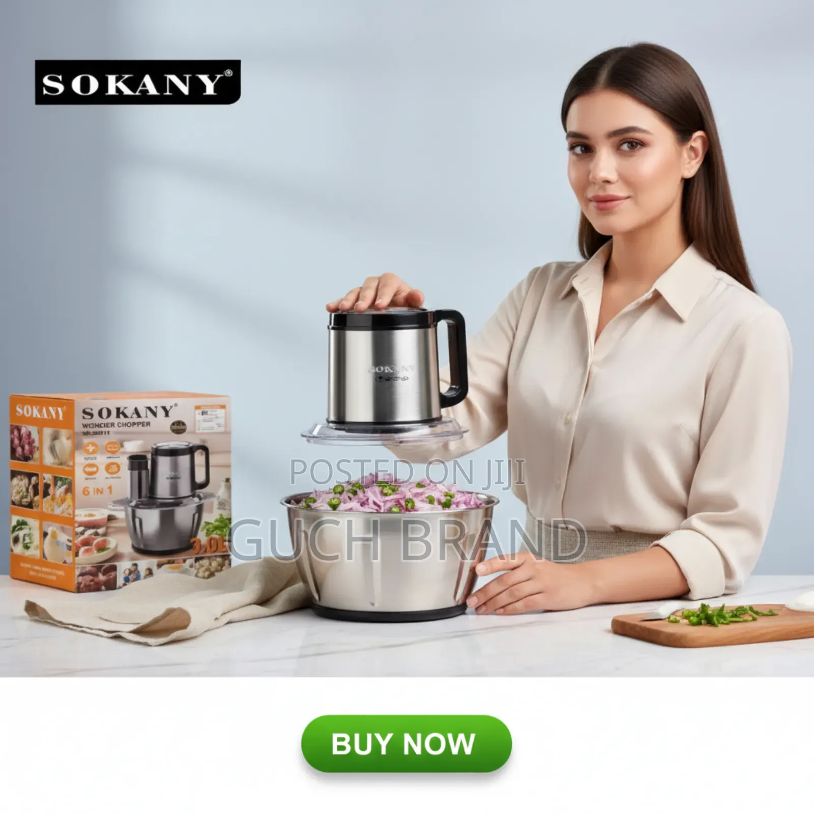 সোকানি ওয়ান্ডার চপার (Sk-06019) – ৬-ইন-১ মাল্টি-ফাংশনাল চপার!