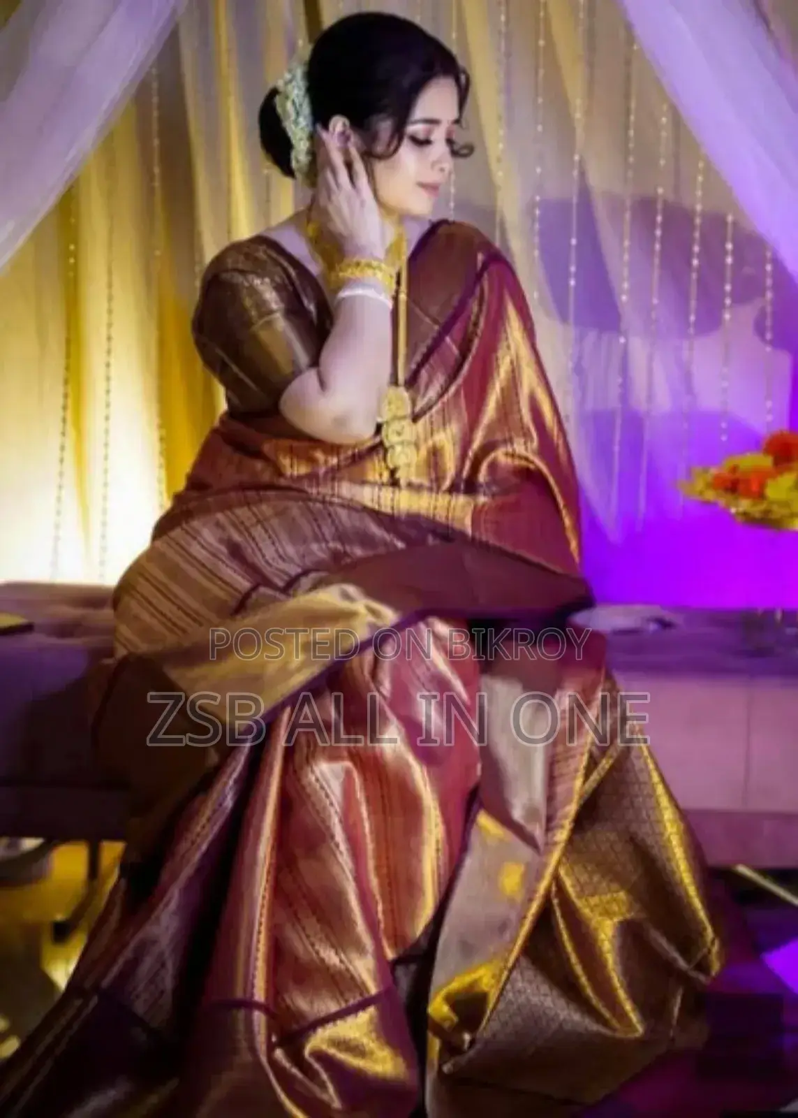 Benaroshi Katan Saree With Blouse Piece