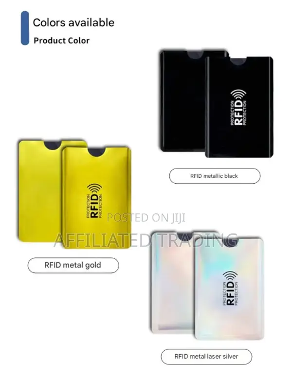Rfid Blocking Card Cover Debit/Credit Card Protector Holders 3 Colors