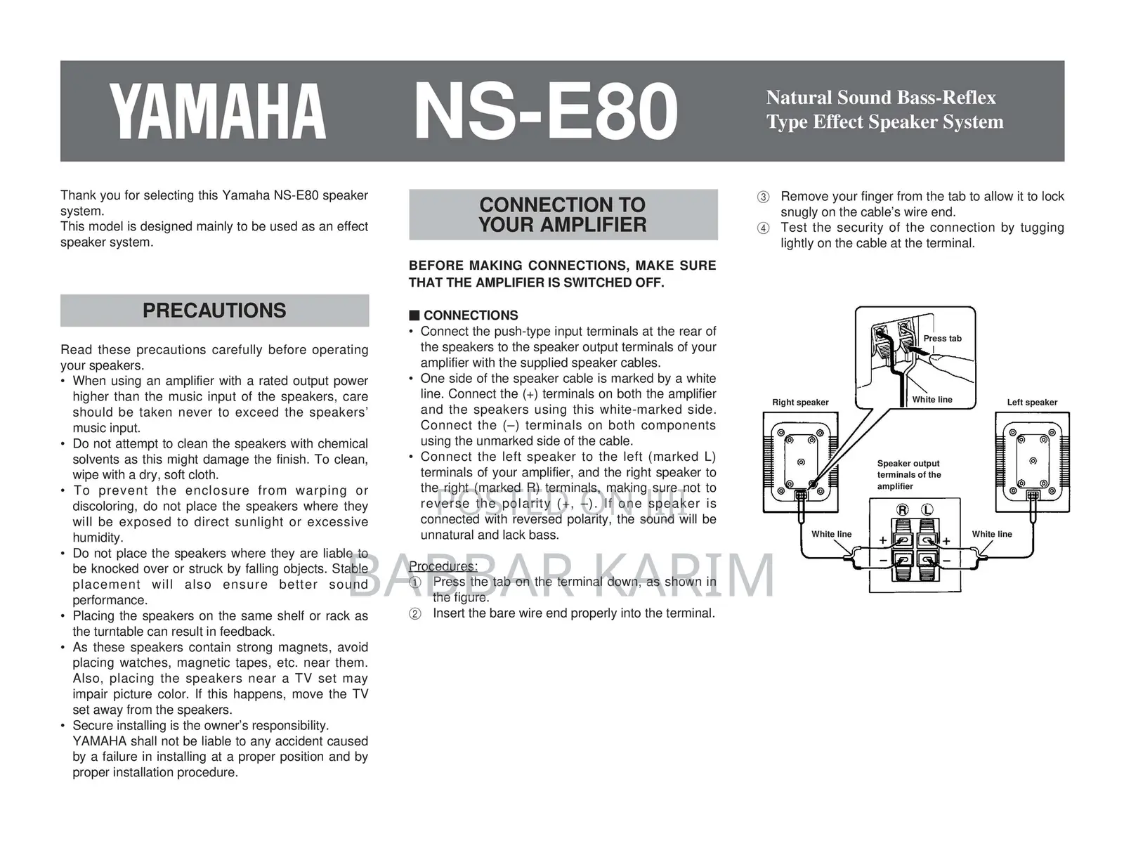 Used Yamaha Speakers