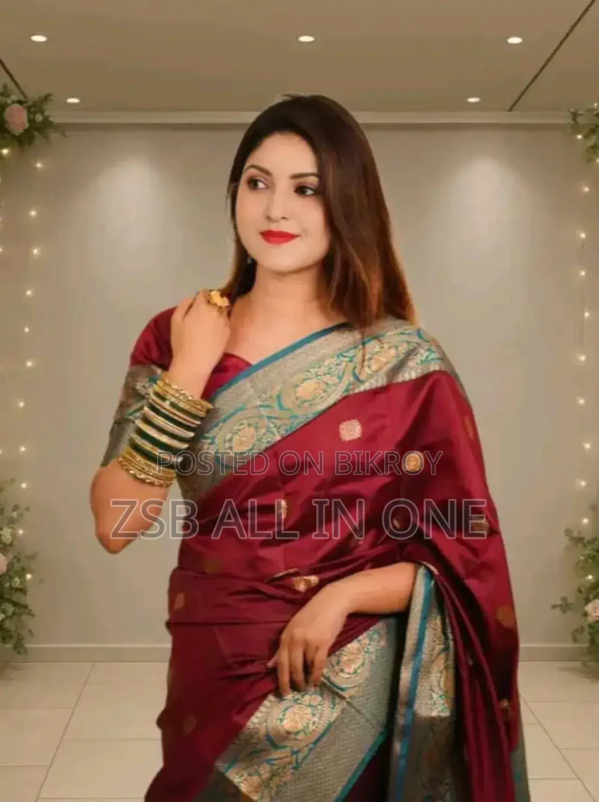 কাতান শাড়ি – সাথে থাকবে ম্যাচিং ব্লাউজ পিস