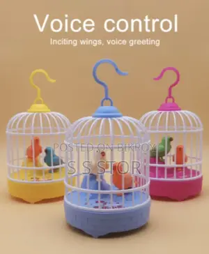 Voice-Controlled or Musical Electronic Bird Cage Toy
