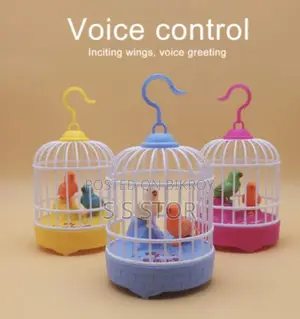 Voice-Controlled or Musical Electronic Bird Cage Toy