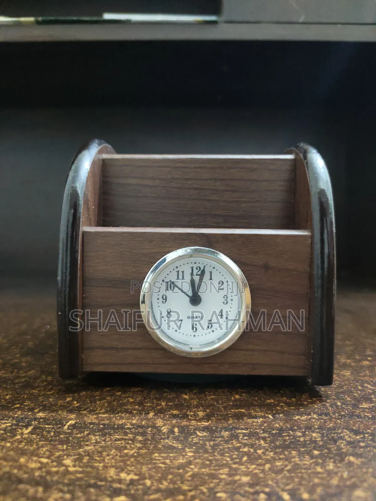 ঘড়িসহ কলমদানি Pen Holder With Clock বা মাল্টিপারপাস পেন হোল্ডার