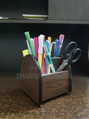 ঘড়িসহ কলমদানি Pen Holder With Clock বা মাল্টিপারপাস পেন হোল্ডার