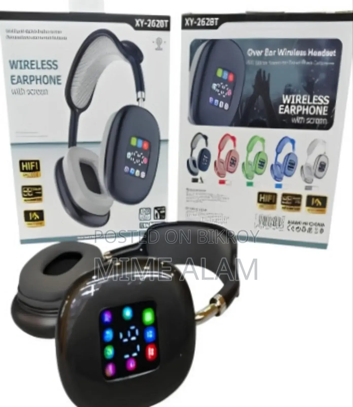P9 Digital Display Wireless Bluetooth Headphone