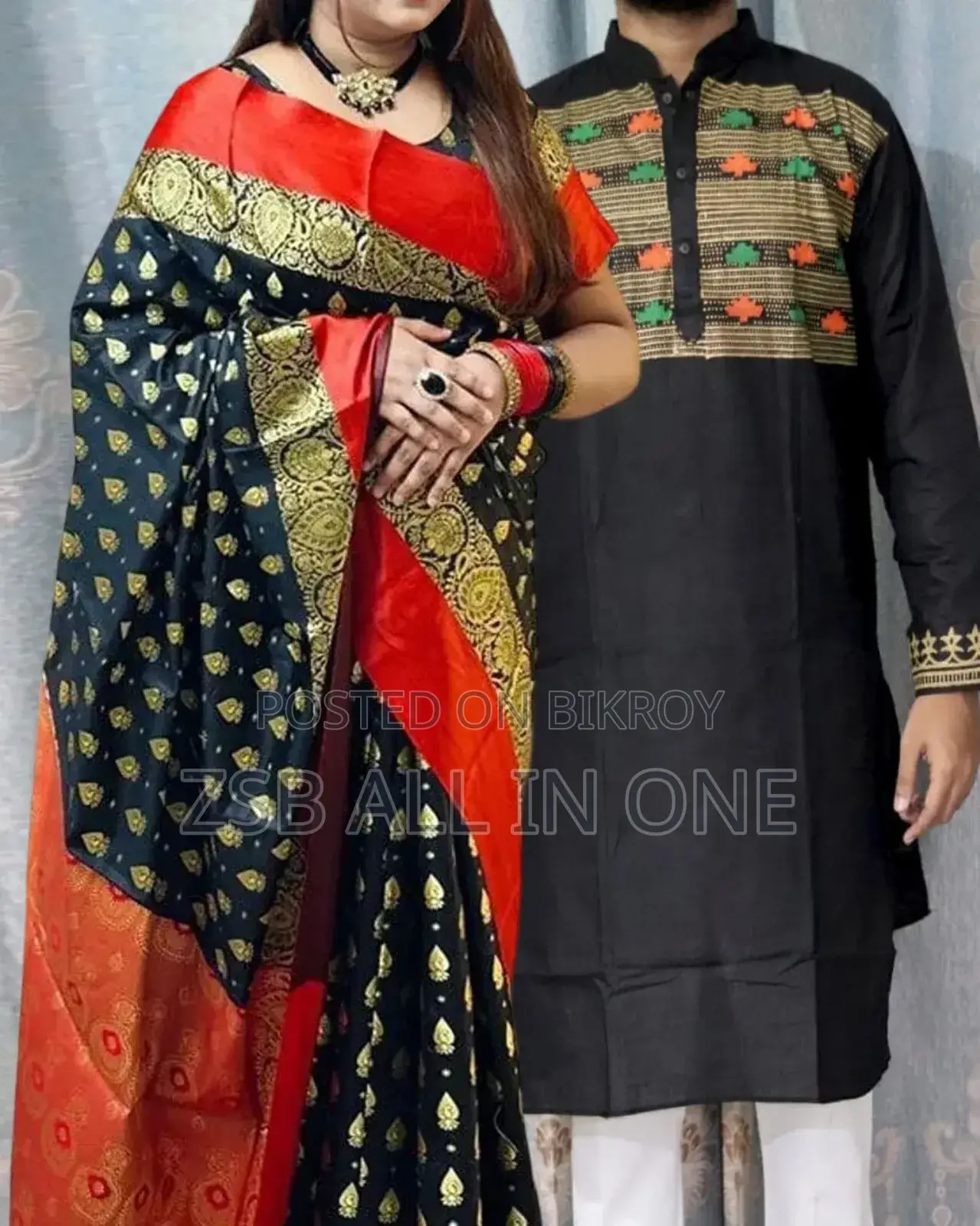 Premium Quality Katan Saree (Couple Dress)