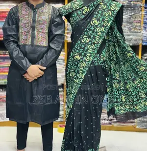 New Dupion Silk Saree and Panjabi Couple Set