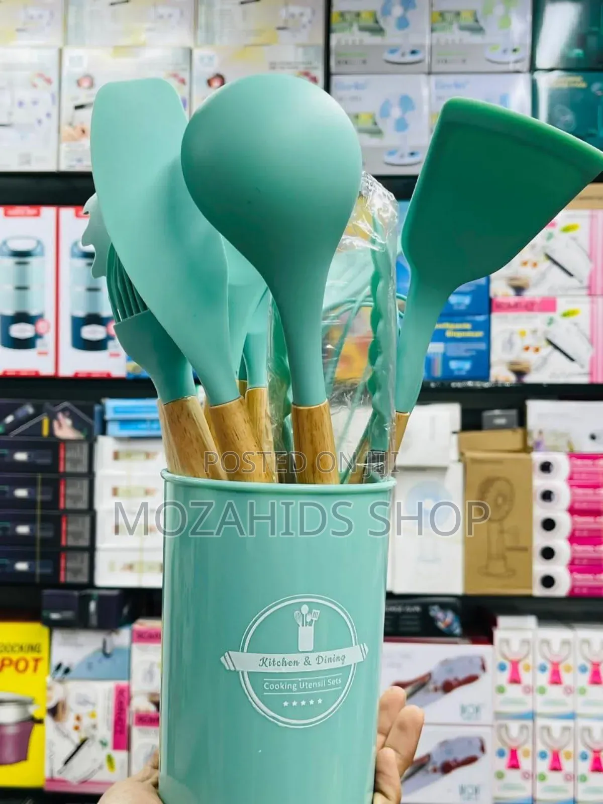 12 PCS Wooden Silicone Kitchen Spoon Set
