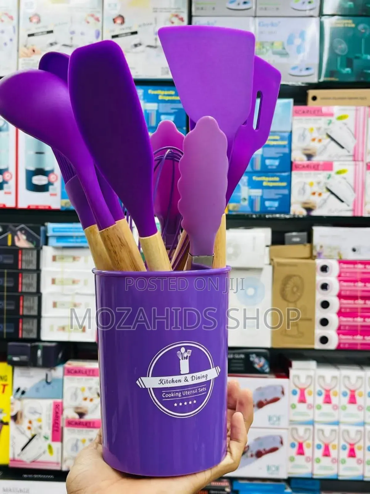 12 PCS Wooden Silicone Kitchen Spoon Set