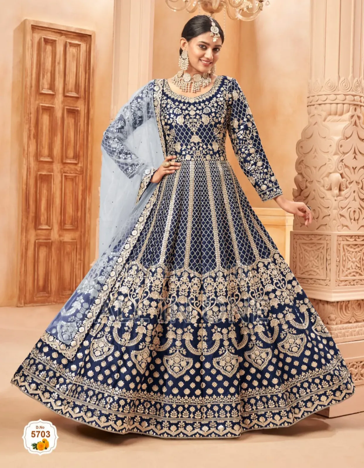 Readymade Embroidery Party Dress