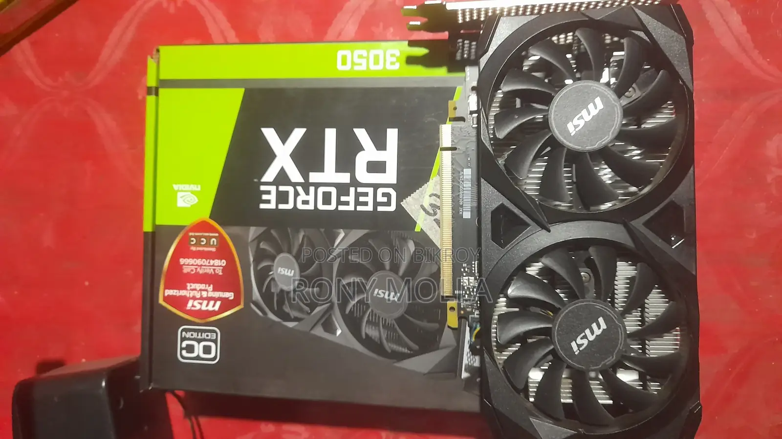 MSI GeForce RTX 3050 Ventus 2x 6G OC GDDR6 Graphics Card