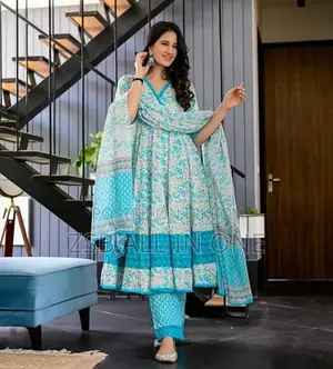 Premium Cotton Angrakha Style Gown