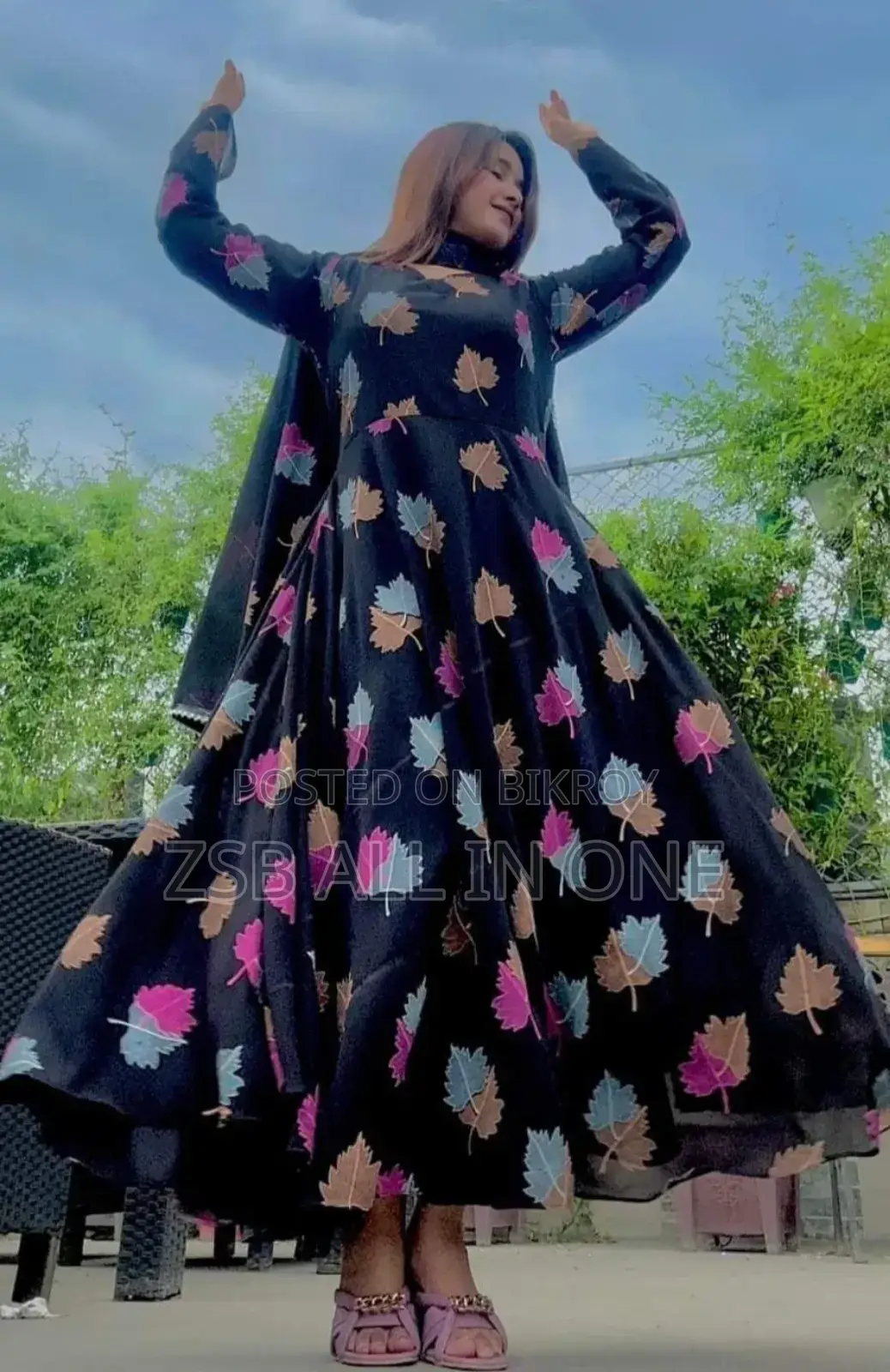 Black Gown Dress (3pis)