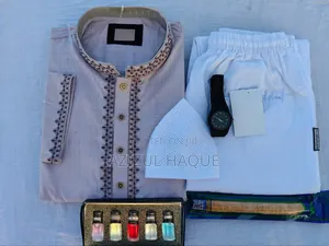 পাঞ্জাবি, পায়জামা, ঘড়ি, আতর কম্বো বক্স
