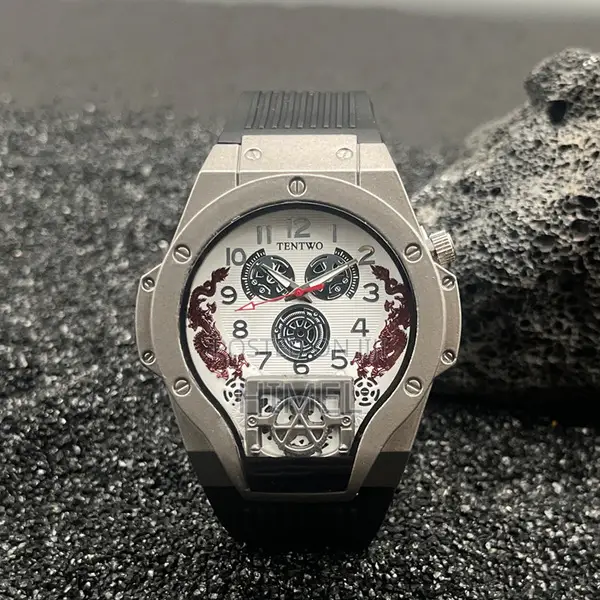 Cross-Border Men's Watch Live Selling Fashion Trend Silicone Quartz Watch